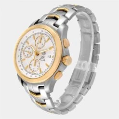 Tag Heuer Silver 18K Yellow Gold And Stainless Steel Link Chronograph CJF2150 Men's Wristwatch 42 MM For Men 15 Tag Heuer Silver 18K Yellow Gold And Stainless Steel Link Chronograph CJF2150 Men's Wristwatch 42 MM For Men -Tag Heuer Sales Shop luxury men tag heuer used watches p635716 006