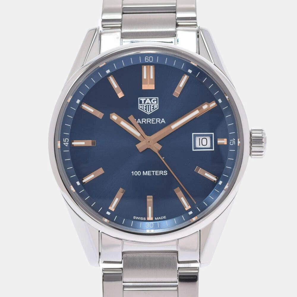 Tag Heuer Blue Stainless Steel Carrera WAR1112 Men's Wristwatch 39 MM For Men 1 Tag Heuer Blue Stainless Steel Carrera WAR1112 Men's Wristwatch 39 MM For Men