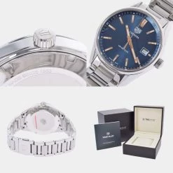 Tag Heuer Blue Stainless Steel Carrera WAR1112 Men's Wristwatch 39 MM For Men 22 Tag Heuer Blue Stainless Steel Carrera WAR1112 Men's Wristwatch 39 MM For Men -Tag Heuer Sales Shop luxury men tag heuer used watches p639809 011
