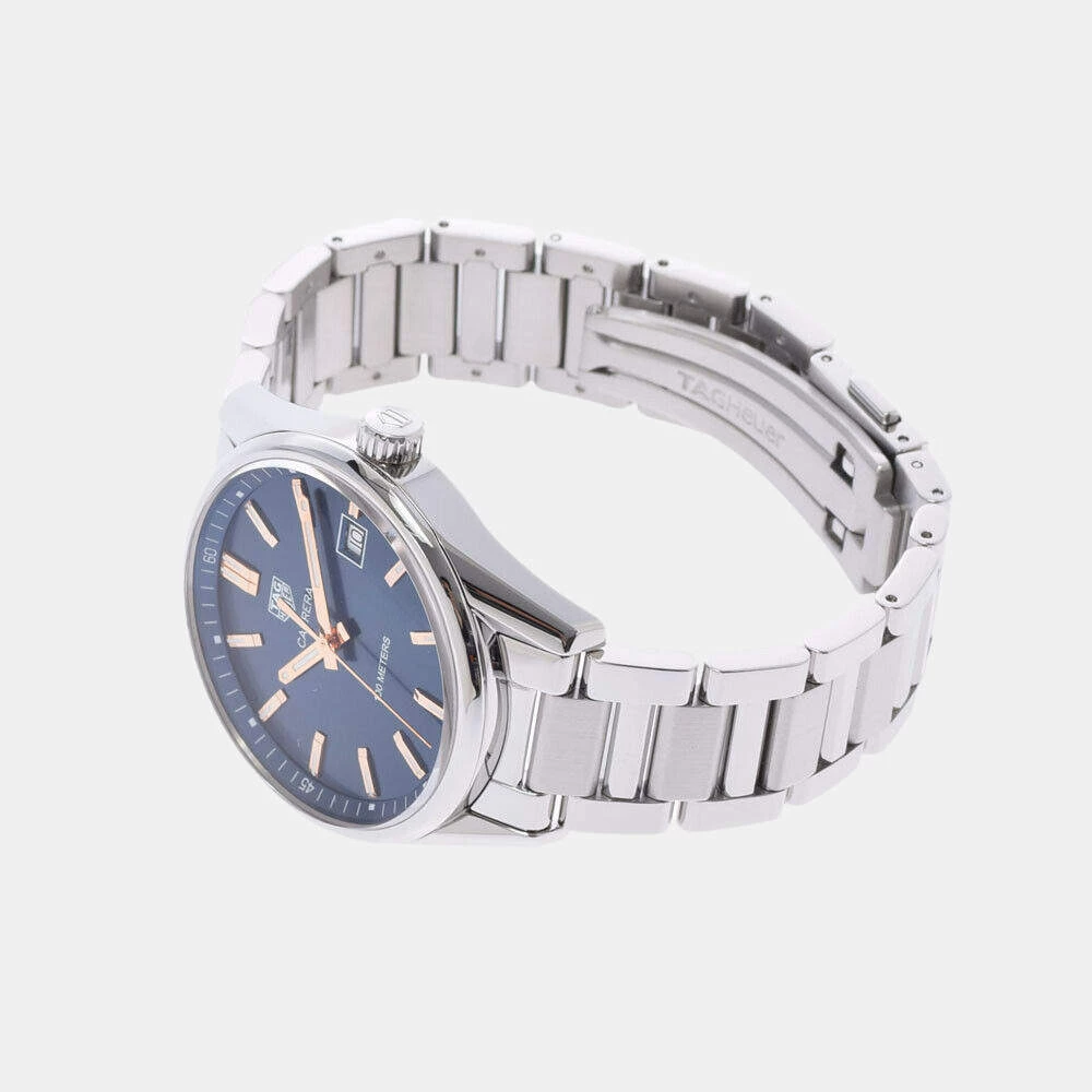 Tag Heuer Blue Stainless Steel Carrera WAR1112 Men's Wristwatch 39 MM For Men 2 Tag Heuer Blue Stainless Steel Carrera WAR1112 Men's Wristwatch 39 MM For Men - Image 2