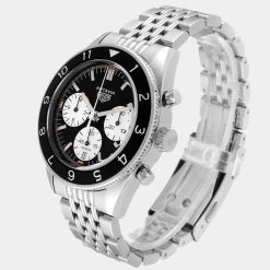 Tag Heuer Black Stainless Steel Autavia Heritage Calibre Heuer 02 CBE2110 Men's Wristwatch 42 MM For Men -Tag Heuer Sales Shop luxury men tag heuer used watches p641126 009