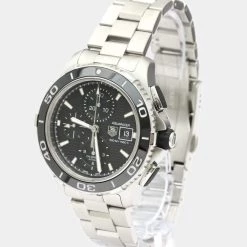 Tag Heuer Grey Stainless Steel Aquaracer 500M Calibre 16 CAK2110 Automatic Men's Wristwatch 43 MM For Men