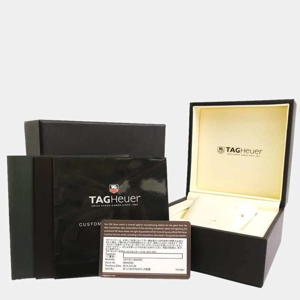 Tag Heuer Silver Stainless Steel Link Calibre S CAT7011 Quartz Men's Wristwatch 43 MM For Men 9 Tag Heuer Silver Stainless Steel Link Calibre S CAT7011 Quartz Men's Wristwatch 43 MM For Men - Image 9