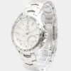 Tag Heuer Silver Stainless Steel Link Calibre S CAT7011 Quartz Men's Wristwatch 43 MM For Men