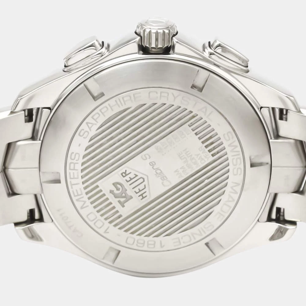Tag Heuer Silver Stainless Steel Link Calibre S CAT7011 Quartz Men's Wristwatch 43 MM For Men 3 Tag Heuer Silver Stainless Steel Link Calibre S CAT7011 Quartz Men's Wristwatch 43 MM For Men - Image 3
