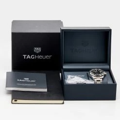 Tag Heuer Brown Stainless Steel Aquaracer Calibre 5 WAY2018.BA0927 Men's Wristwatch 43MM For Men -Tag Heuer Sales Shop luxury men tag heuer used watches p651869 007