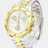 Tag Heuer White Gold Plated Stainless Steel 2000 Classic Professional Quartz Chronograph CK1121 Men's Wristwatch 37 Mm For Men