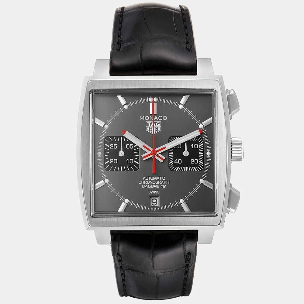 Tag Heuer Grey Stainless Steel Monaco Limited Edition CAW211J Men's Wristwatch 39 Mm For Men 1 Tag Heuer Grey Stainless Steel Monaco Limited Edition CAW211J Men's Wristwatch 39 Mm For Men