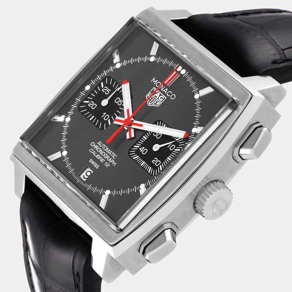 Tag Heuer Grey Stainless Steel Monaco Limited Edition CAW211J Men's Wristwatch 39 Mm For Men 2 Tag Heuer Grey Stainless Steel Monaco Limited Edition CAW211J Men's Wristwatch 39 Mm For Men - Image 2