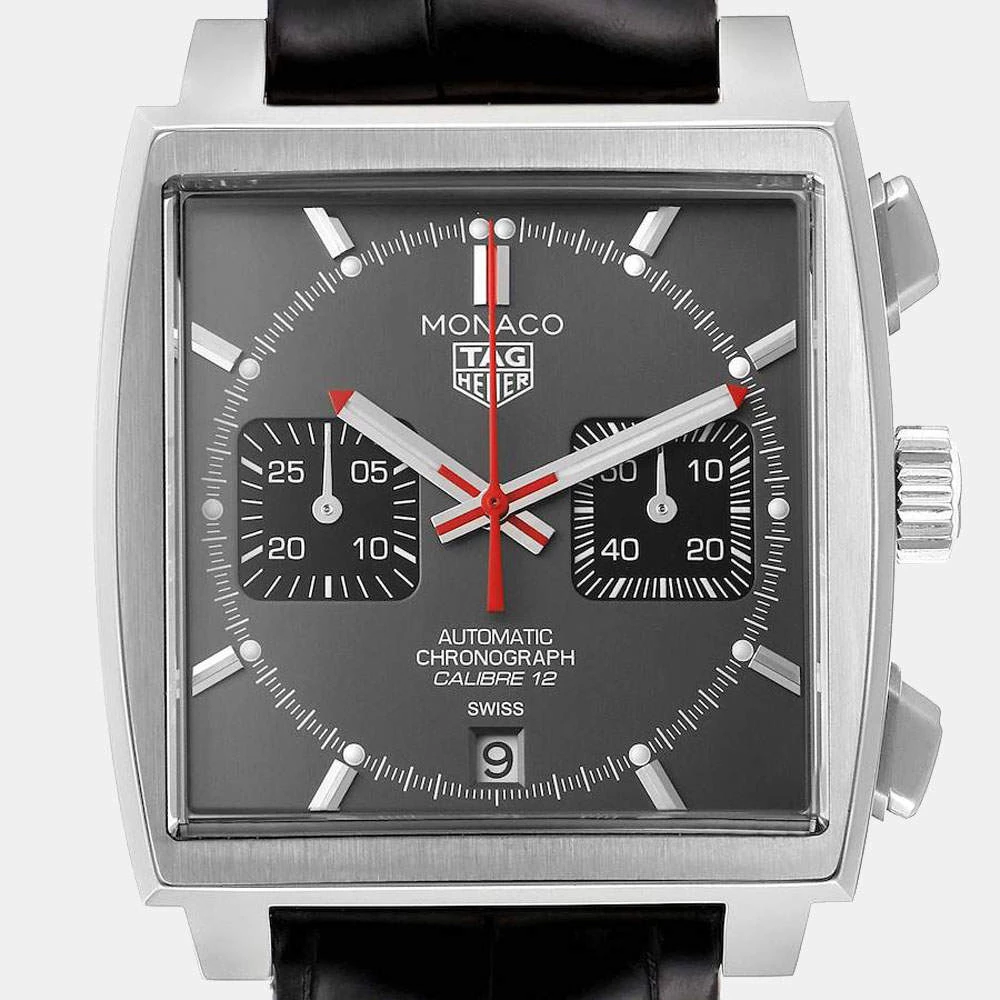 Tag Heuer Grey Stainless Steel Monaco Limited Edition CAW211J Men's Wristwatch 39 Mm For Men 3 Tag Heuer Grey Stainless Steel Monaco Limited Edition CAW211J Men's Wristwatch 39 Mm For Men - Image 3