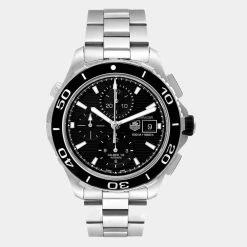 Tag Heuer Black Stainless Steel Aquaracer CAK2110 Men's Wristwatch 43 Mm For Men