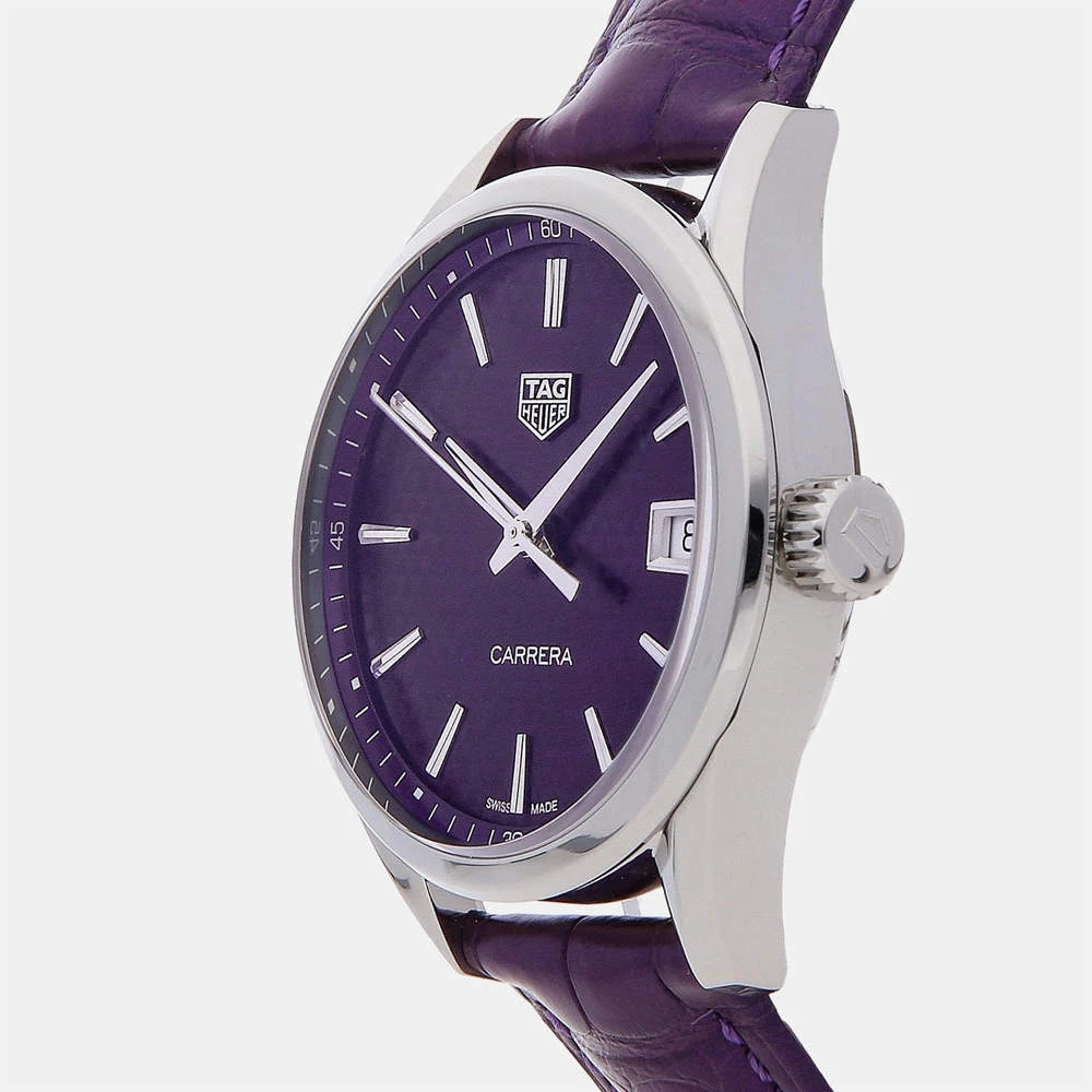 Tag Heuer Purple Stainless Steel Carrera WBK1314.FC8261 Men's Wristwatch 36 Mm For Men 2 Tag Heuer Purple Stainless Steel Carrera WBK1314.FC8261 Men's Wristwatch 36 Mm For Men - Image 2