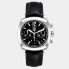 Tag Heuer Black Stainless Steel Monza Chronograph CR2113 Men's Wristwatch 37 Mm For Men