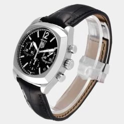 Tag Heuer Black Stainless Steel Monza Chronograph CR2113 Men's Wristwatch 37 Mm For Men -Tag Heuer Sales Shop luxury men tag heuer used watches p669359 006