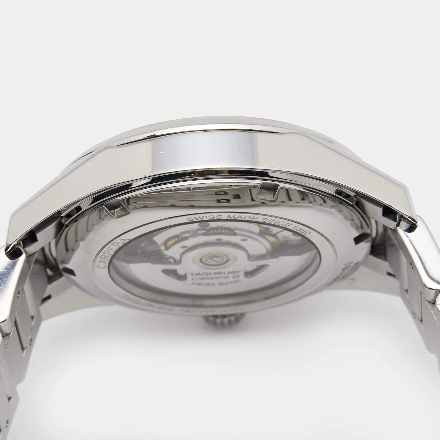 TAG Heuer Silver Stainless Steel Carrera Calibre 5 WAR211B Men's Wristwatch 39 Mm For Men 7 TAG Heuer Silver Stainless Steel Carrera Calibre 5 WAR211B Men's Wristwatch 39 Mm For Men - Image 7