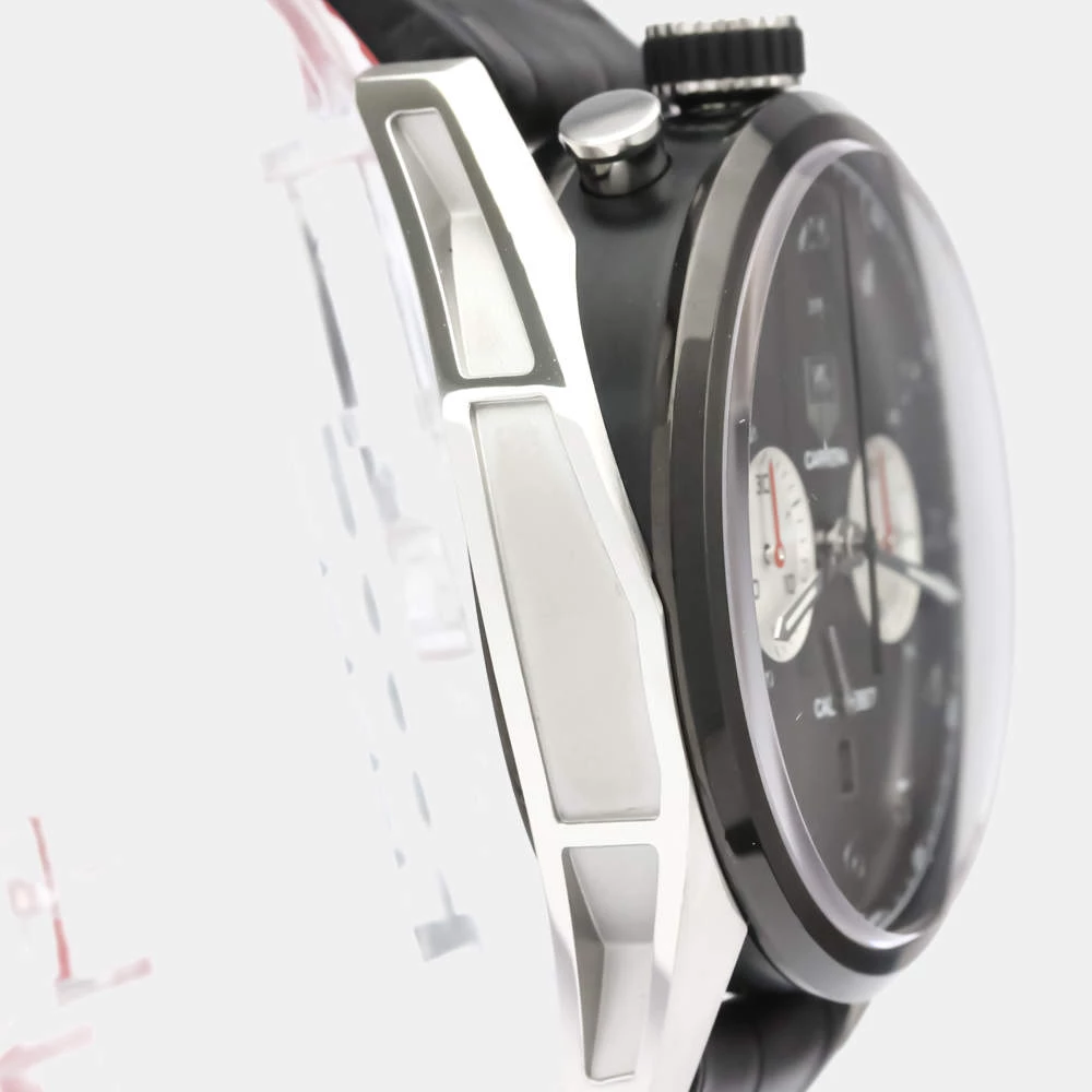 Tag Heuer Grey Stainless Steel Carrera Calibre 1887 100Th Anniversary CAR2C14 Men's Wristwatch 45 Mm For Men 6 Tag Heuer Grey Stainless Steel Carrera Calibre 1887 100Th Anniversary CAR2C14 Men's Wristwatch 45 Mm For Men - Image 6