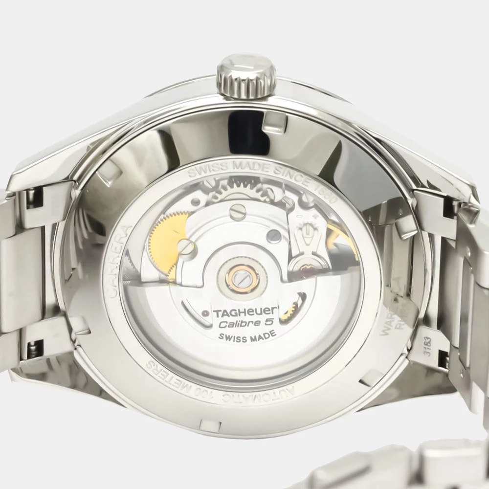 Tag Heuer Grey Stainless Steel Carrera Calibre 5 Automatic WAR211C Men's Wristwatch 39 Mm For Men 3 Tag Heuer Grey Stainless Steel Carrera Calibre 5 Automatic WAR211C Men's Wristwatch 39 Mm For Men - Image 3