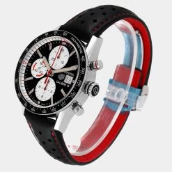 Tag Heuer Black Stainless Steel Carrera Calibre 16 Chronograph CV201AP Men's Wristwatch 41 Mm For Men -Tag Heuer Sales Shop luxury men tag heuer used watches p673309 008