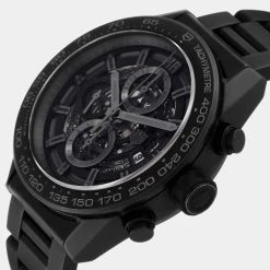 Tag Heuer Black Ceramic Carrera Calibre 01 CAR2A91 Men's Wristwatch 45 Mm For Men -Tag Heuer Sales Shop luxury men tag heuer used watches p674305 008