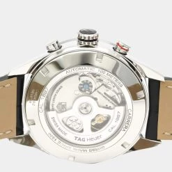 Tag Heuer Black Stainless Steel Carrera Calibre 1887 Chronograph CAR2A10 Men's Wristwatch 43 Mm For Men -Tag Heuer Sales Shop luxury men tag heuer used watches p675335 005