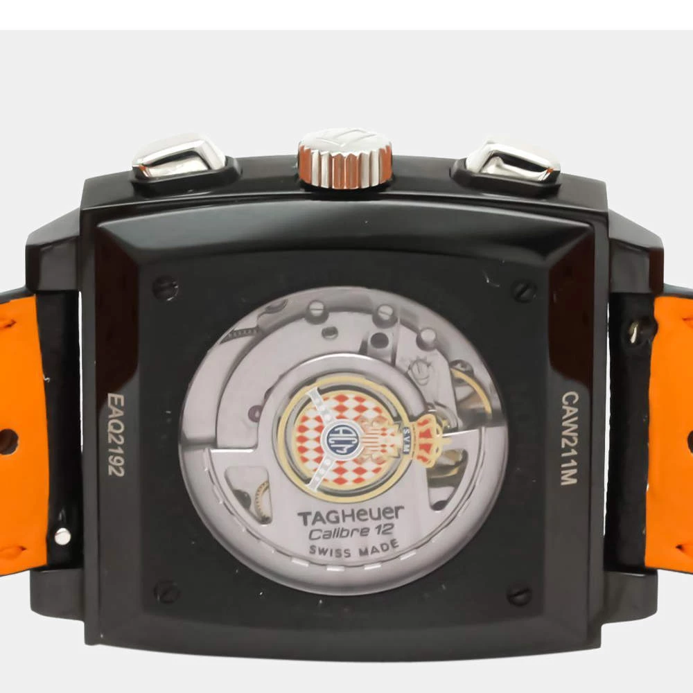 Tag Heuer Black Stainless Steel Monaco Chronograph Automatic CAW211M Men's Wristwatch 39 Mm For Men 3 Tag Heuer Black Stainless Steel Monaco Chronograph Automatic CAW211M Men's Wristwatch 39 Mm For Men - Image 3