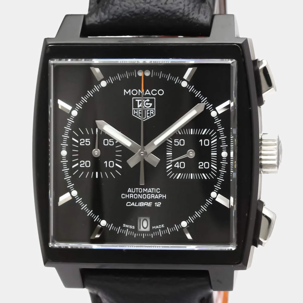 Tag Heuer Black Stainless Steel Monaco Chronograph Automatic CAW211M Men's Wristwatch 39 Mm For Men 1 Tag Heuer Black Stainless Steel Monaco Chronograph Automatic CAW211M Men's Wristwatch 39 Mm For Men