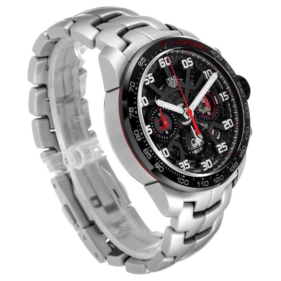 Tag Heuer Grey Stainless Steel Carrera Senna Special Edition Chronograph CBG2013 Men's Wristwatch 43 Mm For Men 6 Tag Heuer Grey Stainless Steel Carrera Senna Special Edition Chronograph CBG2013 Men's Wristwatch 43 Mm For Men - Image 6