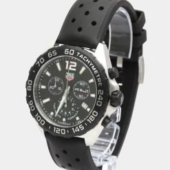 Tag Heuer Black Stainless Steel Formula 1 Chronograph Quartz CAZ1010 Men's Wristwatch 43 Mm For Men