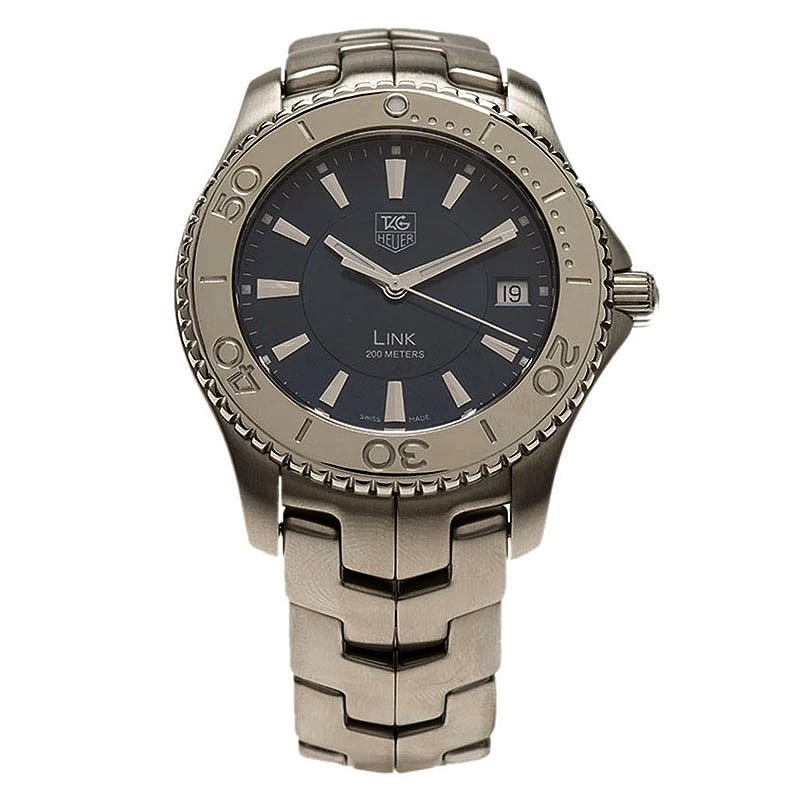 Tag Heuer Blue Stainless Steel Link Men's Wristwatch 39MM For Men 1 Tag Heuer Blue Stainless Steel Link Men's Wristwatch 39MM For Men