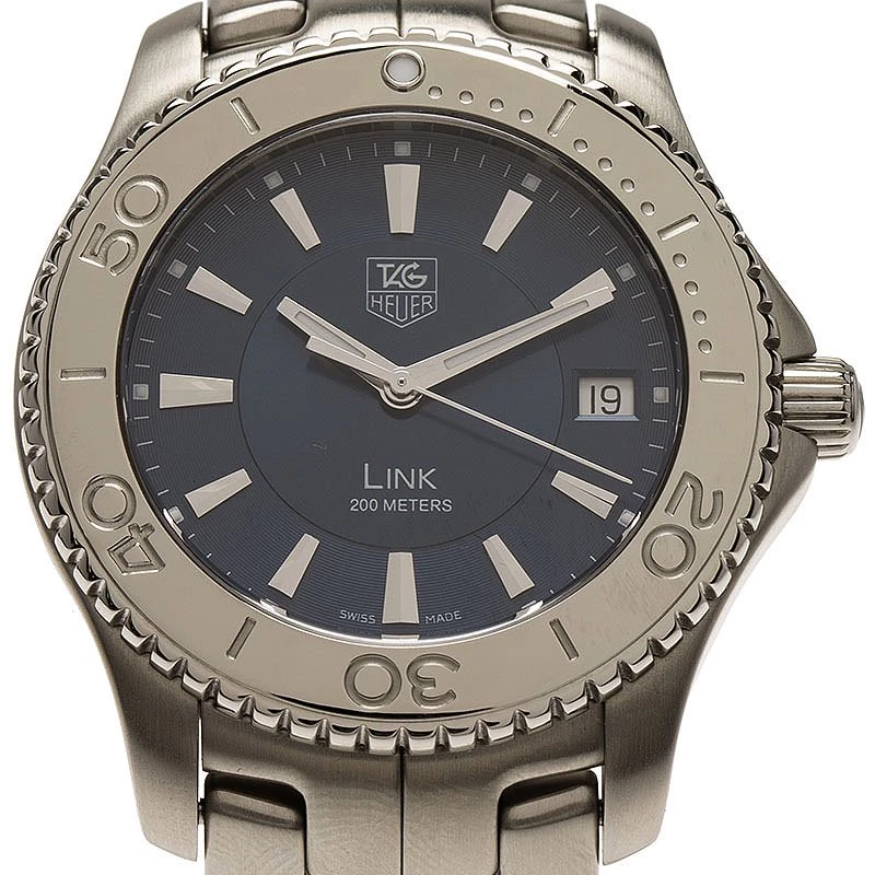 Tag Heuer Blue Stainless Steel Link Men's Wristwatch 39MM For Men 3 Tag Heuer Blue Stainless Steel Link Men's Wristwatch 39MM For Men - Image 3