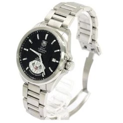 Tag Heuer Black Stainless Steel Grand Carrera Men's Wristwatch 41MM For Men