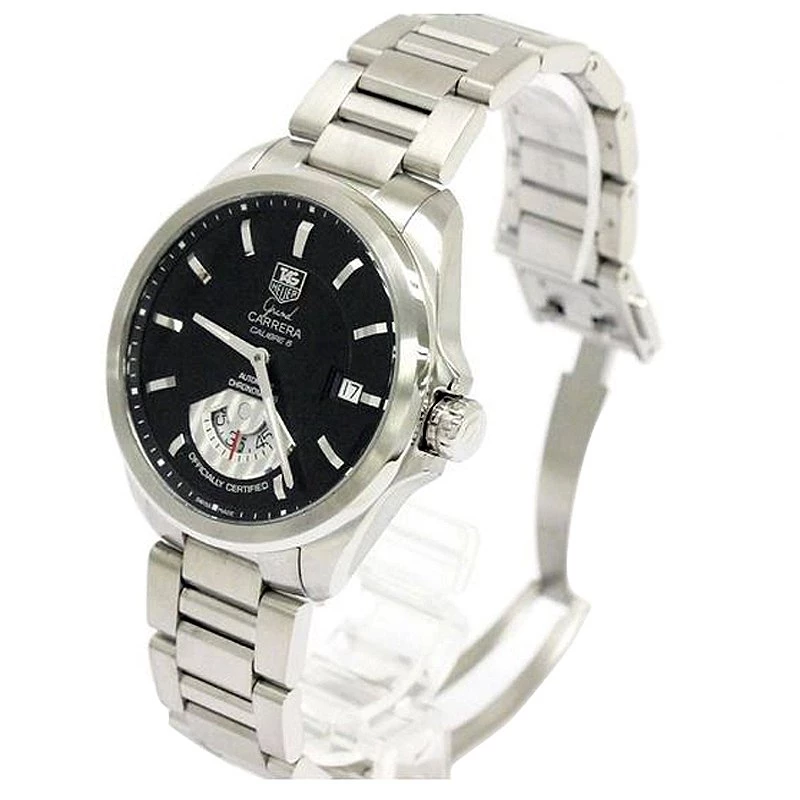 Tag Heuer Black Stainless Steel Grand Carrera Men's Wristwatch 41MM For Men 1 Tag Heuer Black Stainless Steel Grand Carrera Men's Wristwatch 41MM For Men