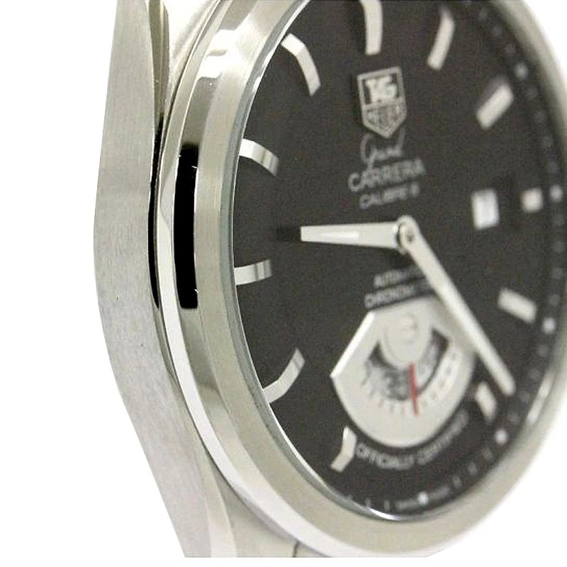 Tag Heuer Black Stainless Steel Grand Carrera Men's Wristwatch 41MM For Men 2 Tag Heuer Black Stainless Steel Grand Carrera Men's Wristwatch 41MM For Men - Image 2