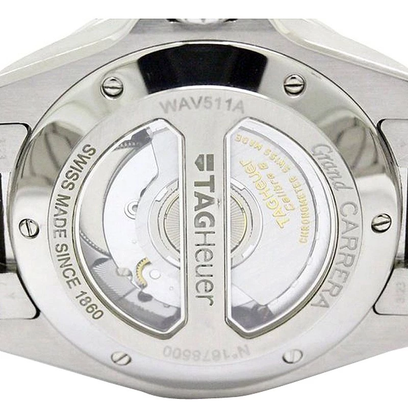 Tag Heuer Black Stainless Steel Grand Carrera Men's Wristwatch 41MM For Men 4 Tag Heuer Black Stainless Steel Grand Carrera Men's Wristwatch 41MM For Men - Image 4