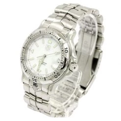 Tag Heuer White Stainless Steel Professional Men's Wristwatch 38MM For Men