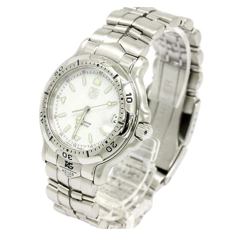 Tag Heuer White Stainless Steel Professional Men's Wristwatch 38MM For Men 1 Tag Heuer White Stainless Steel Professional Men's Wristwatch 38MM For Men