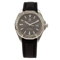 Tag Heuer Grey Stainless Steel Aquaracer Men's Wristwatch 40MM For Men