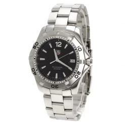 Tag Heuer Black Stainless Steel Aquaracer Men's Wristwatch 40MM For Men