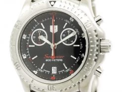 Tag Heuer Black Stainless Steel Searacer Men's Wristwatch 41MM For Men 7 Tag Heuer Black Stainless Steel Searacer Men's Wristwatch 41MM For Men -Tag Heuer Sales Shop luxury men tag heuer used watches p98425 003