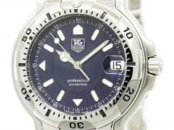 Tag Heuer Blue Stainless Steel 6000 Series Men's Wristwatch 38MM For Men -Tag Heuer Sales Shop luxury men tag heuer used watches p98427 003