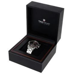 Tag Heuer Black Stainless Steel Carrera Men's Wristwatch 42MM For Men -Tag Heuer Sales Shop luxury uncategorized tag heuer used watches p15103 006