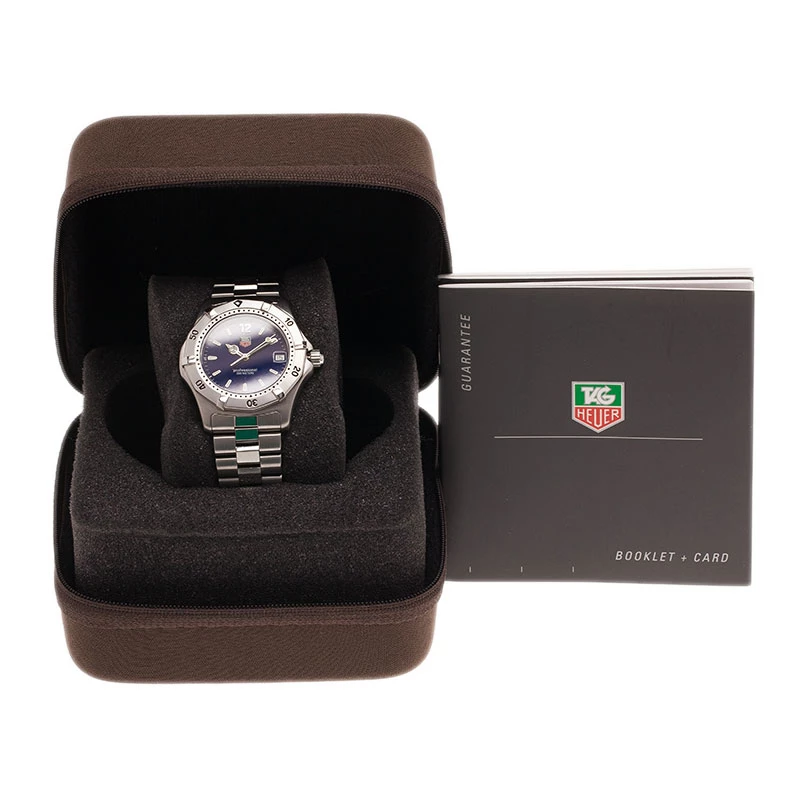 Tag Heuer Navy Blue Stainless Steel Professional Sports 200M Unisex Wristwatch 36MM For Women 6 Tag Heuer Navy Blue Stainless Steel Professional Sports 200M Unisex Wristwatch 36MM For Women - Image 6