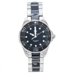 TAG Heuer Black Ceramic Stainless Steel Aquaracer WAY131C.BA0913 Women's Wristwatch 35 Mm For Women
