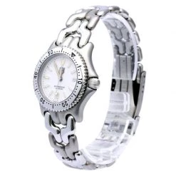 Tag Heuer White Stainless Steel Professional Women's Wristwatch 28MM For Women