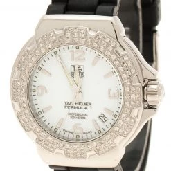 Tag Heuer White Stainless Steel And Diamonds Formula 1 WAC1215 Women's Wristwatch 35 Mm For Women 8 Tag Heuer White Stainless Steel And Diamonds Formula 1 WAC1215 Women's Wristwatch 35 Mm For Women -Tag Heuer Sales Shop luxury women tag heuer used watches p117319 003