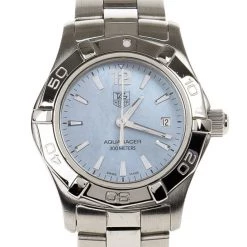 Tag Heuer Blue Stainless Steel Aquaracer Women's Wristwatch 28MM For Women