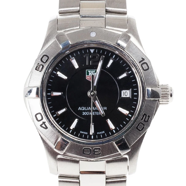Tag Heuer Black Stainless Steel Aquaracer Women's Wristwatch 28MM For Women 1 Tag Heuer Black Stainless Steel Aquaracer Women's Wristwatch 28MM For Women