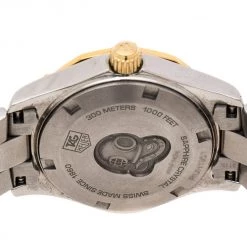 Tag Heuer Mother Of Pearl Two-Tone Stainless Aquaracer WAF1424 Women's Wristwatch 27 Mm For Women -Tag Heuer Sales Shop luxury women tag heuer used watches p224675 003