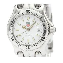 Tag Heuer White Stainless Steel Sel Professional 200M WG1310 Women's Wristwatch 28 MM For Women