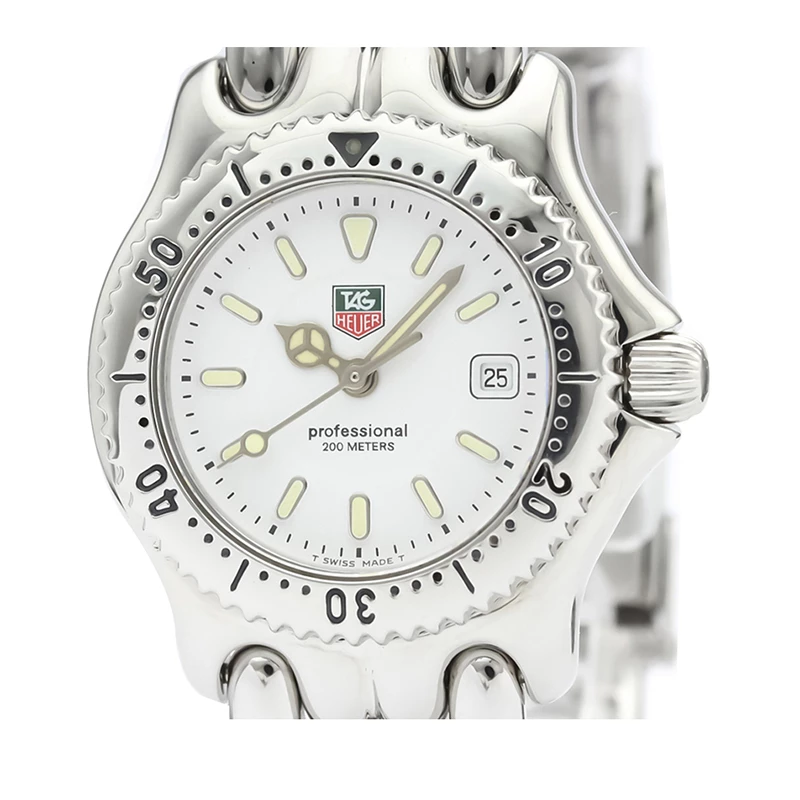 Tag Heuer White Stainless Steel Sel Professional 200M WG1310 Women's Wristwatch 28 MM For Women 1 Tag Heuer White Stainless Steel Sel Professional 200M WG1310 Women's Wristwatch 28 MM For Women